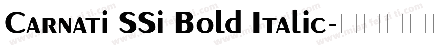 Carnati SSi Bold Italic字体转换